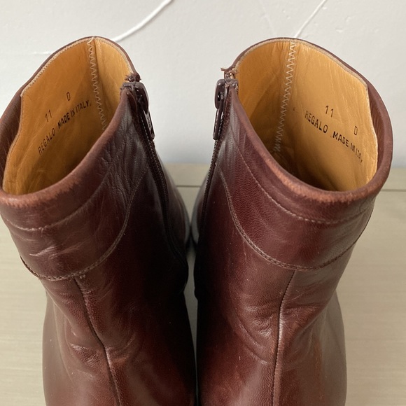 Nordstrom Mens Italian Made Soft Supple Leather Regalo Boots side Zip Size 11 - Picture 12 of 16
